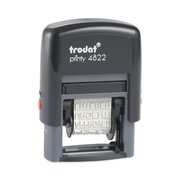 Trodat Self-Inking Stamps, 12-Message, Self-Inking, 1 1/4 x 3/8, Red E4822